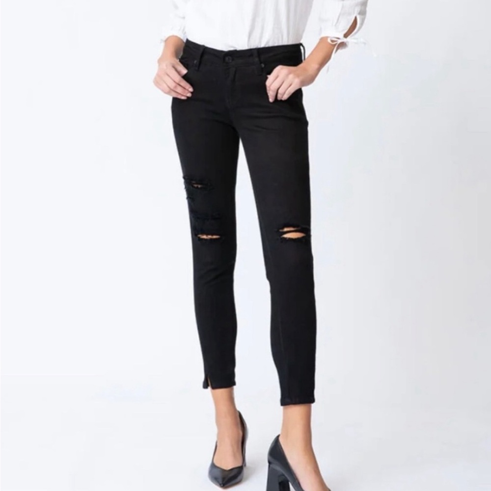 Kancan Claire distressed ankle jeans